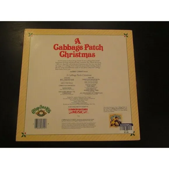 A Cabbage Patch Christmas vinyl LP 1984 Cabbage Patch Kids cute collectible